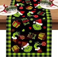 ŚWIĄTECZNY BIEŻNIK PODKŁADKA NA STÓŁ 180cm DEKORACJA GRINCH BOŻE NARODZENIE