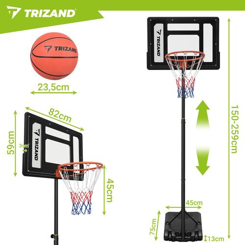 Kosz Do Koszykówki 259Cm Trizand na Arena.pl