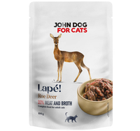 JOHN DOG Lapé SARNA Monobiałkowa mokra karma kota dziczyzna saszetka 100g