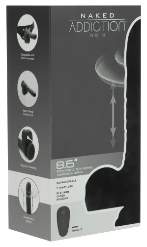 naked addiction rotating & thrusting 23cm - silikonowy model z pilotem na Arena.pl