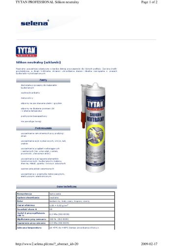 SILIKON TYTAN NEUTRALNY 310ML BIAŁY na Arena.pl