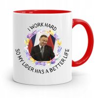 Kubek Czerwony Prezydenta Andrzej Duda Pis Zdrowie Z Nadrukiem Ze Zdjęciem