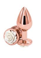 rose buttplug medium white