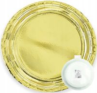Talerzyki na imprezę Urodzinową Złote 7cali 6szt Jednorazowe