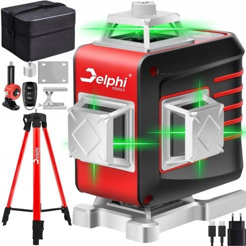 POZIOMICA LASEROWA 360° LASER KRZYŻOWY SAMOPOZIOMUJĄCA 16 LINII na Arena.pl