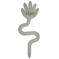 dabber szklany "biała łapka" clover hand do olejku 10 cm