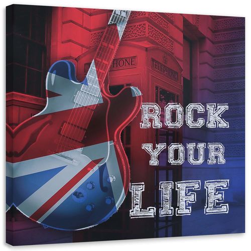 Obraz na płótnie, Gitara z flagą UK 30x30 na Arena.pl
