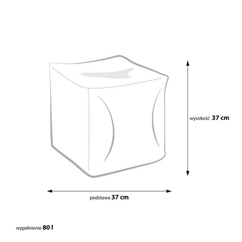 Pufa Cube Small Ekoskóra Dolaro - czerwony, Rozmiar - small na Arena.pl