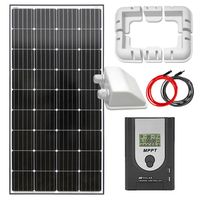 ZESTAW FOTOWOLTAICZNY 200W SOLARNY DO KAMPERA Z UCHWYTAMI