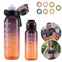 BUTELKA SMAKOWA BIDON NA WODĘ Z 7 PODami ZESTAW 1L zero cukru i