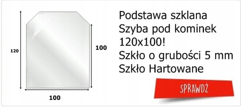 SZYBA PODSTAWA POD Kominek Hartowana szkło 80X60 blacha zdjęcie 5