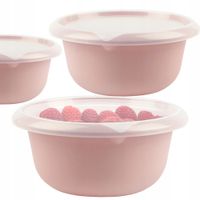 POJEMNIK OKRĄGŁY Z POKRYWKĄ NA ŻYWNOŚĆ ZAMYKANA MISKA 24CM PLASTIKOWY 3,75L