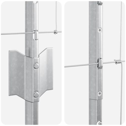 Ogrodzenie z słupkami Srebrny 1.4 x 25 m Stal na Arena.pl