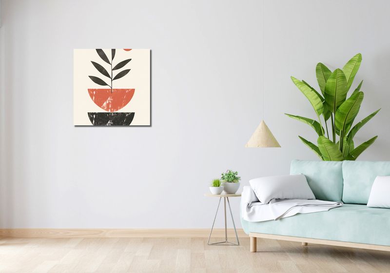 Obraz 60x60cm Roślinna Sztuka zdjęcie 2