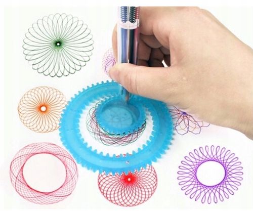 ZESTAW DLA DZIECI DO RYSOWANIA SPIROGRAF KREATYWNA EDUKACYJNA ZABAWA na Arena.pl