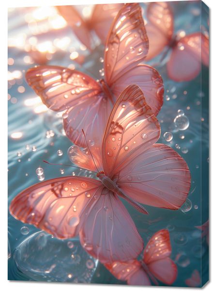 Obraz 70x100cm Świetliste Motyle zdjęcie 1