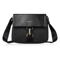 torebka damska mała na ramię czarna ze złotymi okuciami sp-13-bl