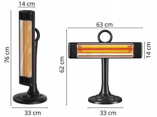 Promiennik Podczerwieni Tarasowy FIX 1000W Oscylacja Pionowy i Poziomy na Arena.pl