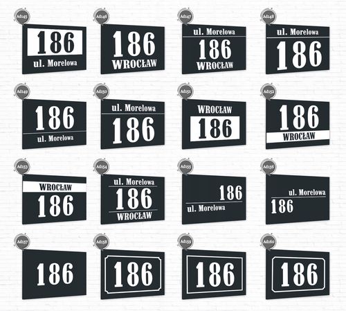 Tabliczka ADRESOWA NA DOM NUMER DOMU ZE STRZAŁKĄ na Arena.pl