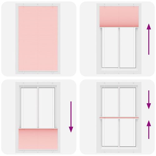 Roleta plisowana różowa 120x200 cm Szerokość tkaniny 119,4 cm na Arena.pl