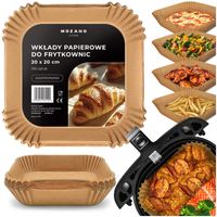 WKŁADY PAPIEROWE DO FRYTKOWNICY BEZTŁUSZCZOWEJ 20x20 x100 sztuk