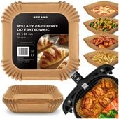 WKŁADY PAPIEROWE DO FRYTKOWNICY BEZTŁUSZCZOWEJ 20x20 x100 sztuk