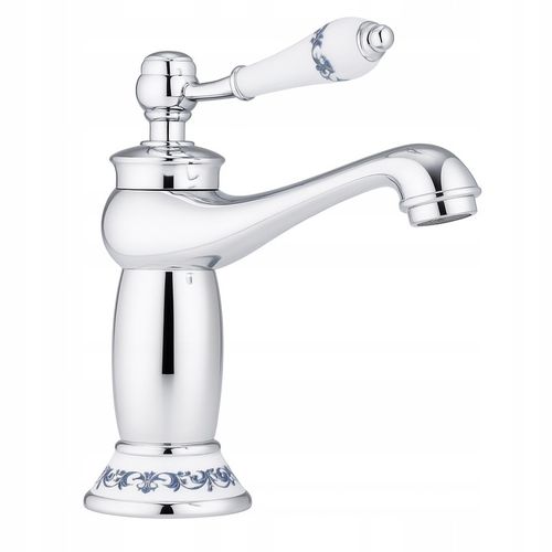 Bateria umywalkowa stojąca retro chrom łazienkowa srebrna kran YOKA HOME na Arena.pl