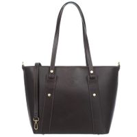 VERA PELLE torebka skórzana klasyczna elegancka z paskiem V605 c.brązowa