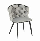 Krzesło szaro-czarne Glamour Nowojorskie Prima