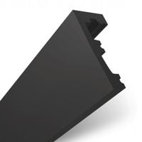 LISTWA SUFITOWA KARNISZOWA MASKOWNICA OSŁONA KARNISZA TWARDA CZARNA dł. 2m