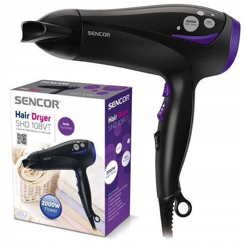 Suszarka do Włosów z Dyfuzorem Czarna Sencor SHD 108VT Jonizacja na Arena.pl