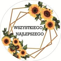 Opłatek na tort Ramka Boho Kwiaty Okazjonalny  Happy Birthday