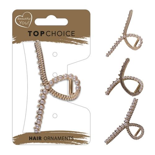 TOP CHOICE Klamra do włosów (26973) 1 szt. - mix wzorów na Arena.pl