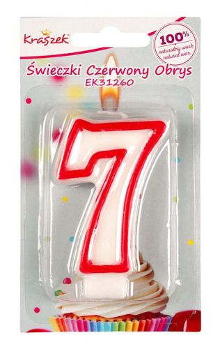 ŚWIECZKA CZERWONY OBRYS 7 na Arena.pl