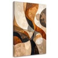 Obraz na płótnie, Abstrakcja geometryczna w beżowo czarnych