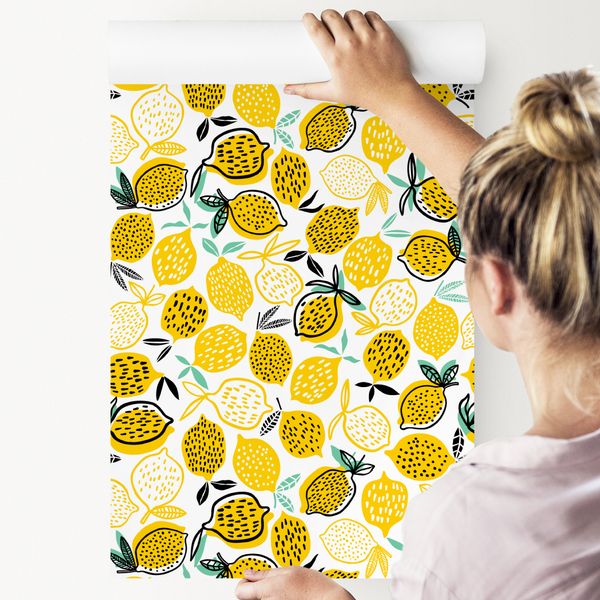 Tapeta Do Kuchni - Cytryny w Stylu Skandynawskim zdjęcie 4