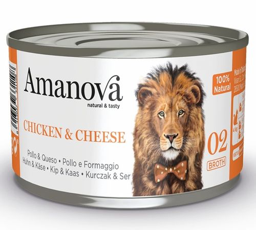 Amanova Cat Chicken & Cheese - Kurczak I Ser W Bulionie Puszka 70G [02] na Arena.pl