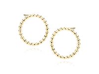 Eleganckie pozłacane srebrne gładkie kolczyki celebrytka duże kółka kółeczka ring srebro 925 Z1859EG