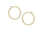 Eleganckie pozłacane srebrne gładkie kolczyki celebrytka duże kółka kółeczka ring srebro 925 Z1859EG