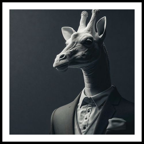 Plakat 80x80cm Żyrafa na Wyjściu na Arena.pl