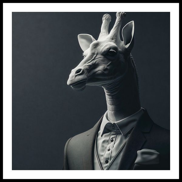 Plakat 80x80cm Żyrafa na Wyjściu zdjęcie 3