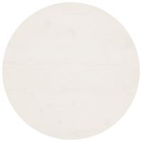 Blat stołu, biały, Ø80x2,5 cm, lite drewno sosnowe