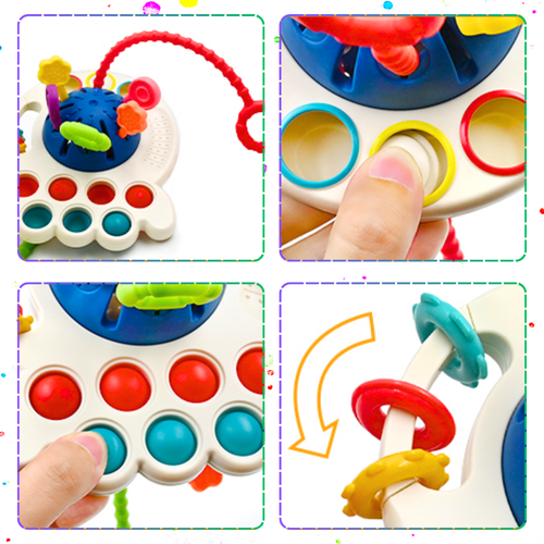 zabawka sensoryczna dla niemowlaka 4 w 1 ośmiornica rozwój zmysłów dziecka na Arena.pl