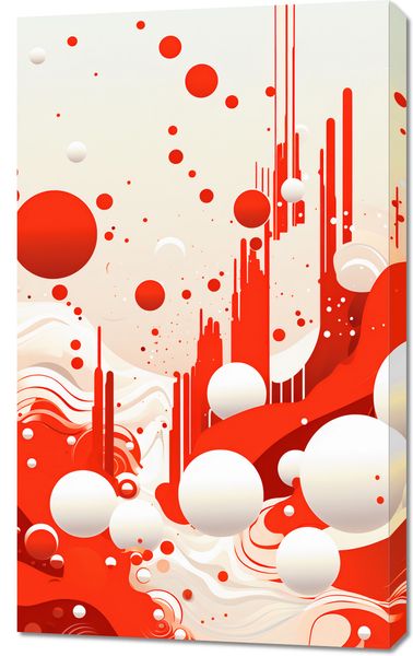 Obraz 60x100cm Krwiście Czerwone Wibracje zdjęcie 1