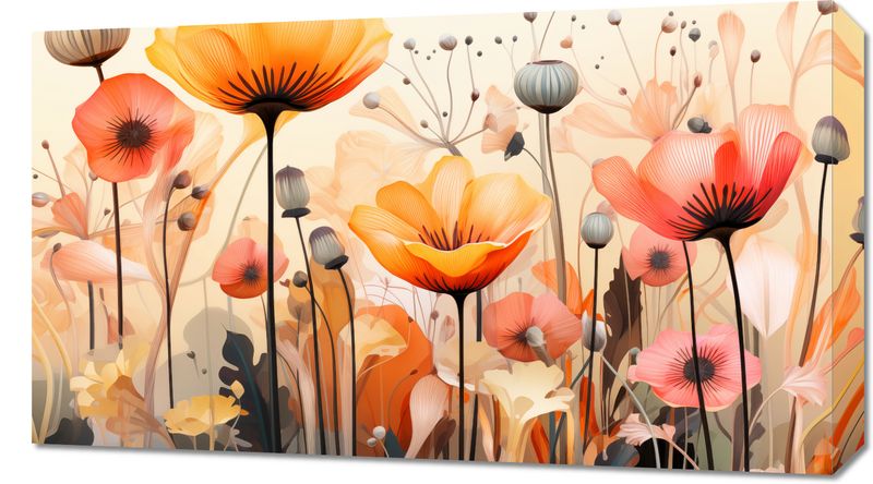 Obraz 70x40cm Taneczne Maki zdjęcie 1