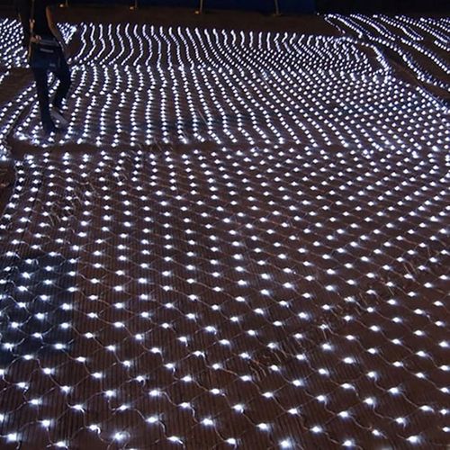 Siatka LED BIAŁA ZIMNA LAMPKI choinkowe KURTYNA 2,5x2,5m 230V na Arena.pl