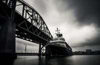 Plakat 91,5x60cm Statek przy Moście