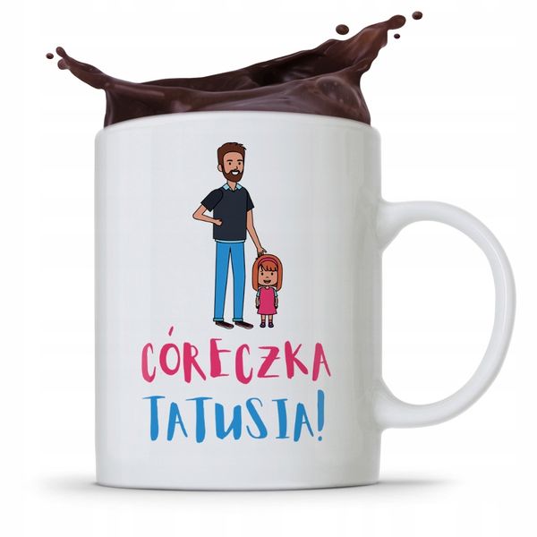 Kubek Prezent Dla Córki Dziecka Córeczka Tatusia Z Nadrukiem Ze Zdjęciem zdjęcie 1