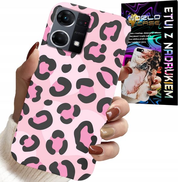 ETUI DO OPPO RENO7 4G - RÓŻOWA PANTERKA PANTERA KOBIECE WZORY zdjęcie 1