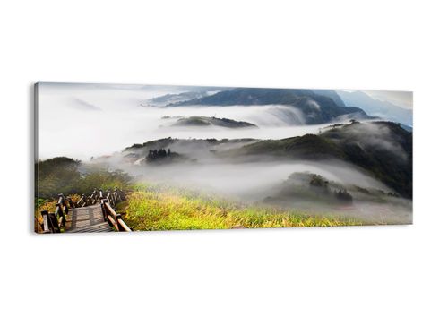 Obraz Na Płótnie - Góry Droga Mgła - 100X40 Cm - Ab100X40-2444 na Arena.pl